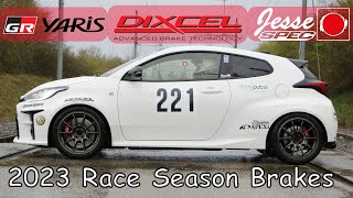 Toyota GR Yaris 2023 Race car Brake Setup Dixcel Pads and Fischer brake lines Instal and review [upl. by Strenta]