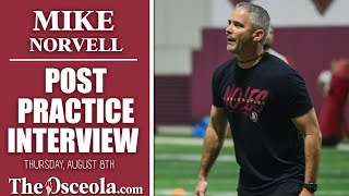 FSU football  Mike Norvell on Marvin Jones Jr passing game and Jacksonville practices [upl. by Yelra]