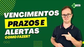 Como Fazer Planilha com Prazos de Vencimentos e Alertas no EXCEL  Curso de Excel OnLine [upl. by Iridissa]