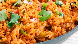 Spanish Rice Mexican Rice Using a Rice Cooker Fat Free Vegan Oil Free  One Minute Recipes [upl. by Annazor]