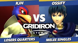 Gridiron Gateway 2024 TOP 8  KJH Falco Vs Ossify Marth Smash Melee  SSBM [upl. by Ultann]