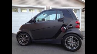 Smart Fortwo with Honda K20 Swap 14 mile drag race and Burnouts [upl. by Etnad38]