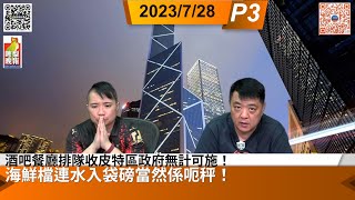 啤梨頻道2台 啤梨晚報 2023728 Part 3 酒吧餐廳排隊收皮特區政府無計可施！惡性循環下香港經濟前境西多過威！大力掃黃對香港經濟又有何裨益？海鮮檔連水入袋磅當然係呃秤！ [upl. by Ahsoet]