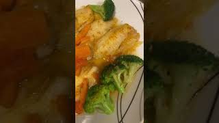 Steam Flounder Fish with broccoli jamaica food shorts [upl. by Hernando]