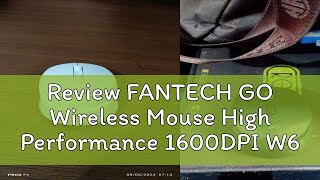 Review FANTECH GO Wireless Mouse High Performance 1600DPI W609 AGP [upl. by Maclay733]