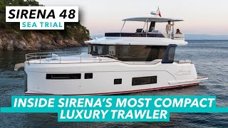 Inside Sirenas most compact luxury trawler  Sirena 48 sea trial review  Motor Boat amp Yachting [upl. by Urien]