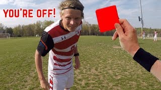 D1 College Soccer Game From A Referee’s Perspective [upl. by Ahsinauj]