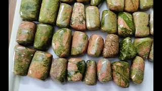 Good Quality Unakite Jasper Tumble Gemstone Wholesale Semi Precious Stone [upl. by Einnob998]