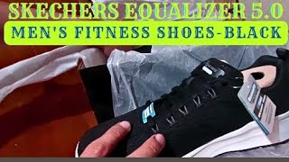 SKECHERS EQUALIZER 50 MENS FITNESS SHOES  BLACK [upl. by Sedgewake]