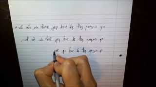 Hebrew cursive handwriting  full sentence [upl. by Mur]