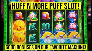 HUFF N MORE PUFF SLOT TRYING OUR LUCK ON OUR FAVORITE MACHINE [upl. by Gusta]