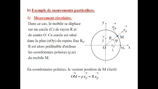 Mécanique du point  06 Mouvement circulaire  mouvement à accélération centrale [upl. by Hsaniva]