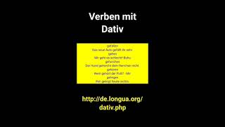 Dativ Verben ich danke dir antworte helfe schreiben gratuliere sage es gebe es schicke Liste [upl. by Eerehs857]