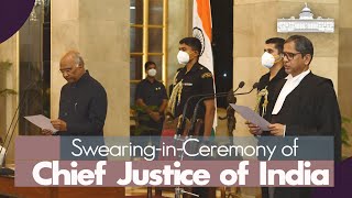 SwearinginCeremony of the Chief Justice of India Justice NV Ramana [upl. by Eiram]