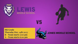 Boys Basketball 8th Grade Lewis vs Jones [upl. by Edrock664]