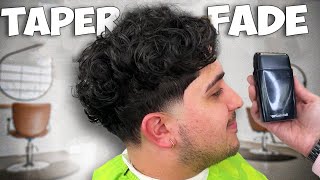 How To  Temple Taper Fade  Blowout Haircut [upl. by Llenaej]