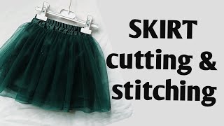 TUTU SKIRT CUTTING AND STITCHING  BABY SKIRT STITCHING  Maxway Designs [upl. by Einobe]