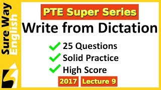 PTE Write From Dictation 25 Practice Questions with Answers  High Score [upl. by Eirb]