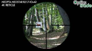 Meopta MeoStar R2 1710x42 4K reticle  Optics Trade Reticle Subtensions [upl. by Raybourne]