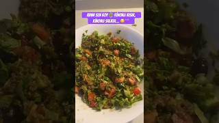 KİNOALI VE SAĞLIKLI BİR AKŞAM YEMEĞİ 🤤💜kinoa dinner salad kısır healthyfood [upl. by Aneekan65]