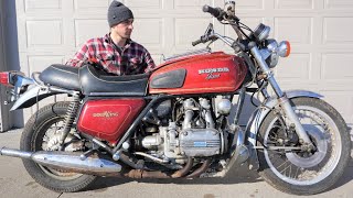 1975 Honda 1000cc Motorcycle RUNS For The First Time In 25 Years [upl. by Akinej35]