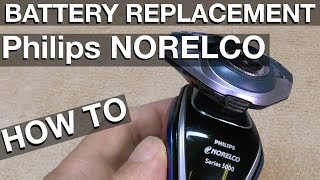 Battery Replacement on Philips NorelcoElectric Shaver  5000 Series How to 4K [upl. by Ailices]