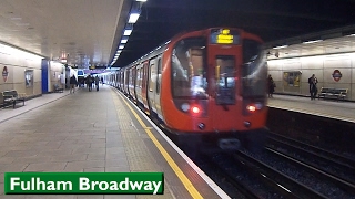 Fulham Broadway  District line  London Underground  S7 Stock [upl. by Lunetta]