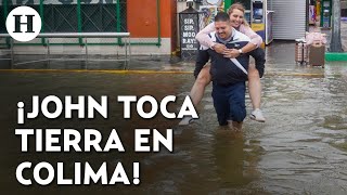 ¡Colima se une a alerta roja por John Suspende actividades por fuertes lluvias [upl. by Coletta834]