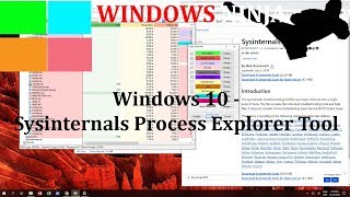 Windows 10  Sysinternals Process Explorer Tool Usage [upl. by Yadnus]