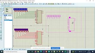 19MULTIPLEXOR DE 16X1 UTILIZANDO DOS MULTIPLEXORES DE 8X1 EJEMPLO  PROTEUS [upl. by Demeyer]