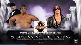 WWE 2K24 Wrestlemania 9 Yokozuna vs Bret Hart [upl. by Annoj]