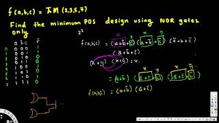 Design using NOR gates only  Digital Logic Design I [upl. by Millman23]