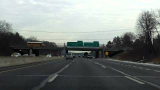 New York State Thruway Interstate 87287 Exits 14A to 11 southbound [upl. by Eek]