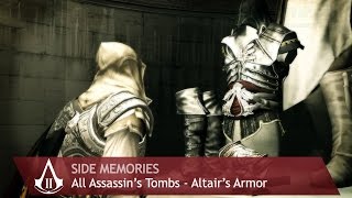 Assassins Creed 2  Side Memories  All Assassins Tombs Altairs Armor [upl. by Ayim]