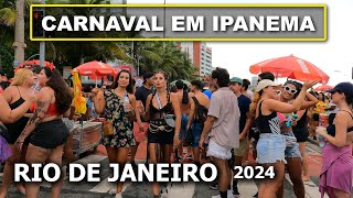 🇧🇷 Carnaval do Rio de Janeiro 2024  Bloco na Praia de Ipanema [upl. by Ettedanreb]