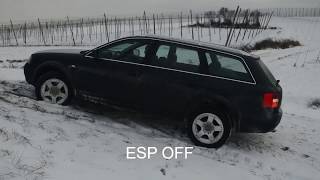 Audi A6 Allroad 2002 ESP Snow Test [upl. by Lenette987]