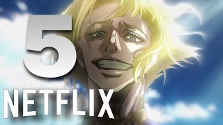 5 ANIMES à voir ABSOLUMENT  netflix [upl. by Azar752]