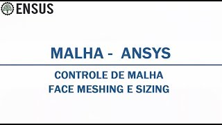 ANSYS  Controle de Malha  FACE MESHING e SIZING [upl. by Ahsatan678]