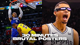 30 Minutes of BRUTAL POSTER DUNKS from 202324 NBA Season 🤯 [upl. by Oslec]