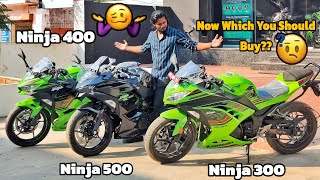 Ninja 300 Vs Ninja 400 Vs Ninja 500  Is Kawasakis Decision to Launch a New Bike Sensible [upl. by Dalenna834]