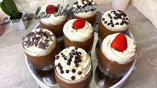 chocolat liégeois Onctueux et Fin 😋 تحلية الشوكولا ليجوا [upl. by Binnie]