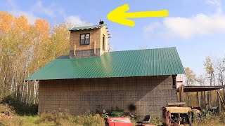 Building A 10 x12 Lookout 37 Up On Top Of Our Post And Beam Building Its Harder Than It Looks [upl. by Prestige]