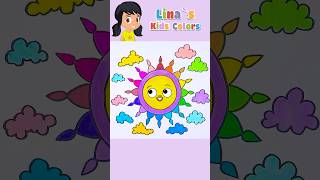 Beautiful Sun and Rainbow Clouds  Coloring  Kids Songs ✨💖🌟 shorts nurseryrhymes coloring [upl. by Ahsiele891]