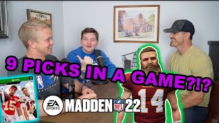 NFL record for MOST Interceptions in a game Madden 22  Ep 4 [upl. by Annaeirb]