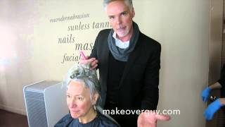 MAKEOVER How to Grow Out Gray But Keep Some Color by Christopher Hopkins The Makeover Guy® [upl. by Eppes370]