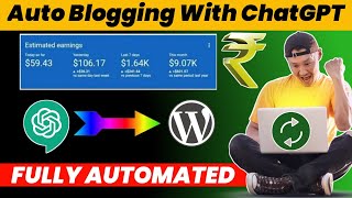 Autoblogging With ChatGPT Using AI  How To Create Fully Automated Blog Articles With Chat GPT [upl. by Reiche680]