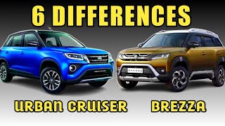 Maruti Brezza vs Toyota Urban Cruiser ComparisonMaruti Brezza vs Toyota Urban Cruiser [upl. by Bannon]