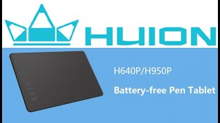 How to setup Huion H640P H950P Pen Tablet to PC [upl. by Oiracam]