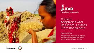 IFAD Webinar 1  Climate Adaptation And Resilience Lessons From Bangladesh [upl. by Angelis977]