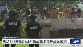 UCLA on protest alert heading into graduations [upl. by Leilamag]